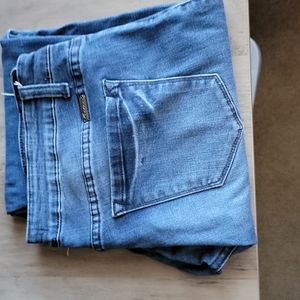 KanCan skinny zip ankle frayed hem jeans